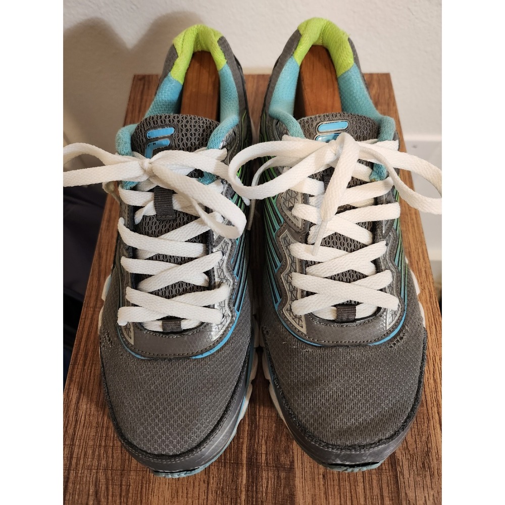 Fila Gray Blue Running Shoes Sneakers Womens Size 9.5 Athletic